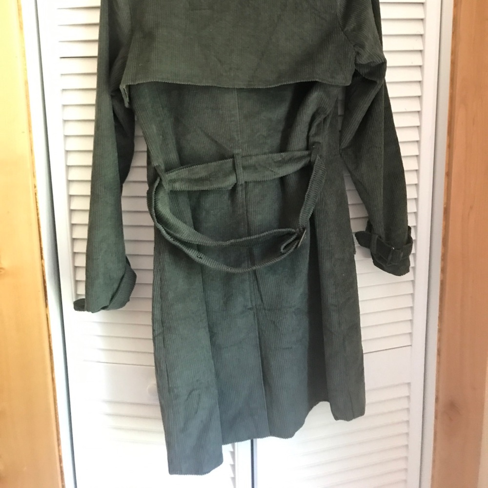 Long corduroy trench coat - Picture 3 of 4